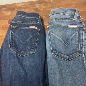 2 pair of Hudson jeans